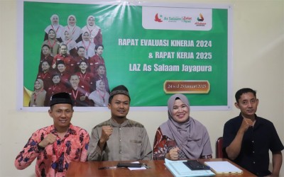 UKUR KINERJA PENGELOLAAN ZAKAT, LAZ AS SALAAM JAYAPURA GELAR RAPAT EVALUASI KINERJA 2024